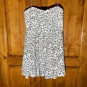 Greylin size large strapless leopard print dress from Anthropology.  Brand new.